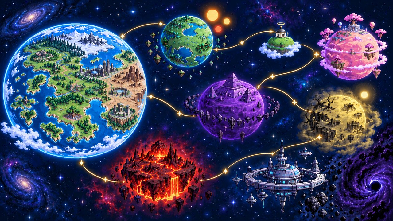O mapa das sagas: a Terra, Namekusei, o Outro Mundo e os planetas das sagas que vêm aí